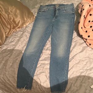 MOTHER Sky Blue Skinny Jeans